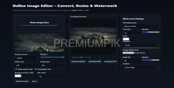 Online Image Editor Convert Resize and Watermark